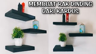 Rak dinding dari kardus bekas | dekorasi kamar dari barang bekas | Ide kreatif dari kardus