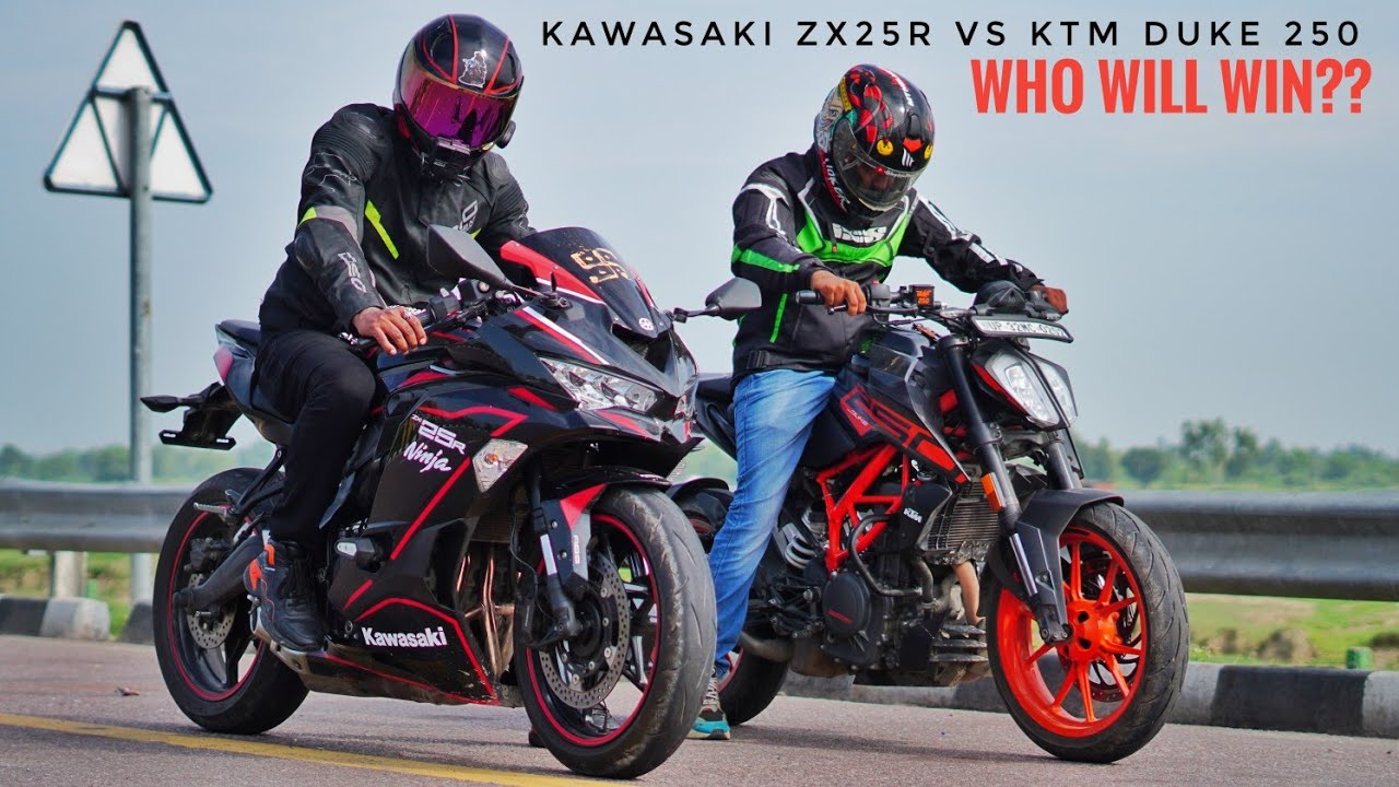 Kawasaki Zx25R Vs KTM Duke 250 | Single cylinder Vs Inline 4