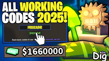 *NEW* ALL WORKING CODES FOR DIG IT IN 2025! ROBLOX DIG IT CODES