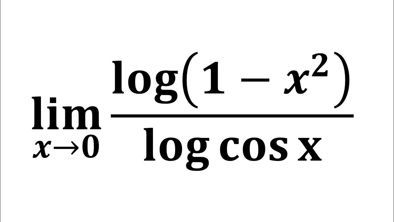 limit-of-log-1-x-2-log-cos-x-as-x-approaches-0-youtube