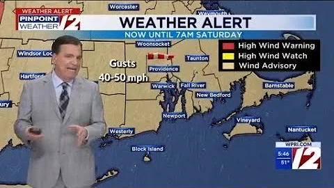 WPRI 12 Weather Forecast 12?19/25 Windy Colder Tonight