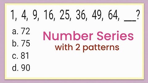 Number Series: 1,  4,  9,  16,  25,  36,  49,  64,  ___?