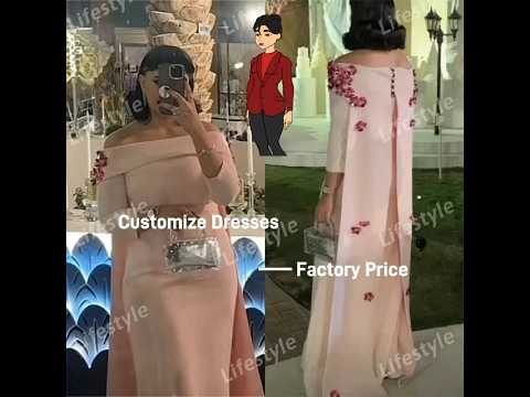 فستان سهرة فاخر 2025 تصميم برقبة قارب مطرز بالزهور والترتر من الكريب فستان مخصص لحفلات الزفاف