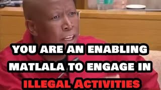 Julius malema on Senzo Mchunu You are allowing cat matlla to engage criminals activitys.#politcs