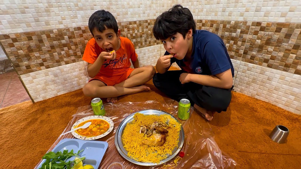 زياد والياس اول مره يتغدون بخاري !! شوفوا ردة فعلهم