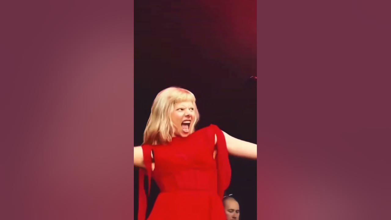Aurora singing Heathens live at Slottsfjell in Tonsberg, Norway on July 10, 2024. #concert #aurora