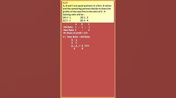 MCQ 27 RETIREMENT OF A PARTNER| CLASS 12| ACCOUNTS| D K Goel Solutions| Shorts@learnwithease