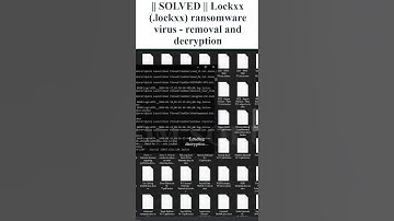 || SOLVED || #Lockxx (.lockxx) #ransomware #virus - #removal and #decryption