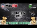 NFL Pro Football Week #5 Point Spread Line Over Under ...