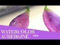 Eggplant painting with watercolor markers