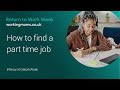 How to find a part time job  return to work week 2023