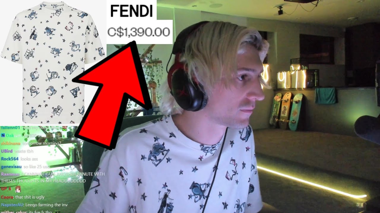 xQc bought this ugly shirt for 1.4K