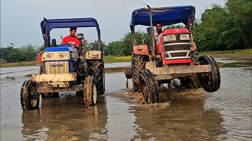 Would model mahindra yuvo 575di and New model Swaraj 744 FE stunt video | tractor stunt video ||