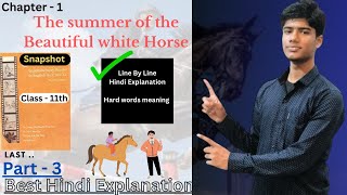 #3 The Summer of the Beautiful white Horse | Ch 1 | Class 11 | English Snapshot | Hindi explanation