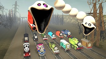 Building a Thomas Train Chased By HUNGRY WORM  in Garry