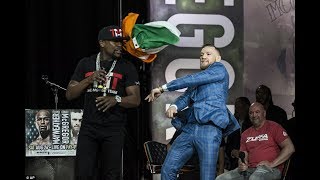 Floyd Mayweather Disrespects Irish Flag Conor Mcgregor Takes Floyds Money