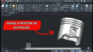 How to Make a Piston in AutoCAD | 3D Modeling Tutorial (Step by Step)