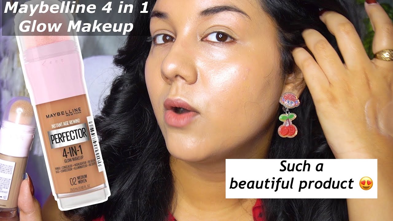 NEW MAYBELLINE 4 In 1 Glow Makeup For Indian 🇮🇳 Skin ?? ( BB CREAM +  CONCEALER & HIGHLIGHTER ) - YouTube