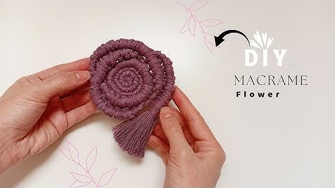 DIY Macrame rose Flower / Quick & Easy Tutorial 