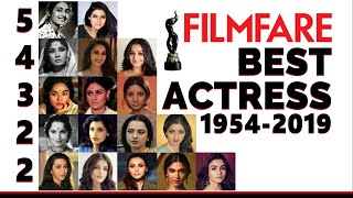 Every Filmfare Best Actress Winner | 1954-2019 | Nutan | Kajol | Meena K | Madhuri D | Vidya B