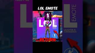 🔥LOL Emote RETURN 😱🔥 Sabka Favourite Wapas Aa Gaya 😈 #shorts #lolemotereturn #lolemotes #viralvideo