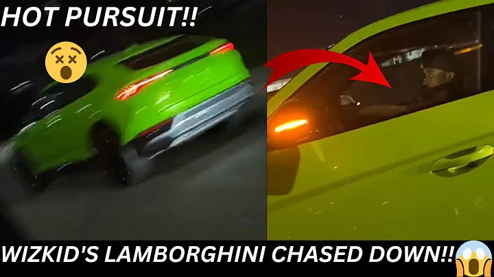 Wizkid got chased down by officers while driving his green Lamborghini in Lagos