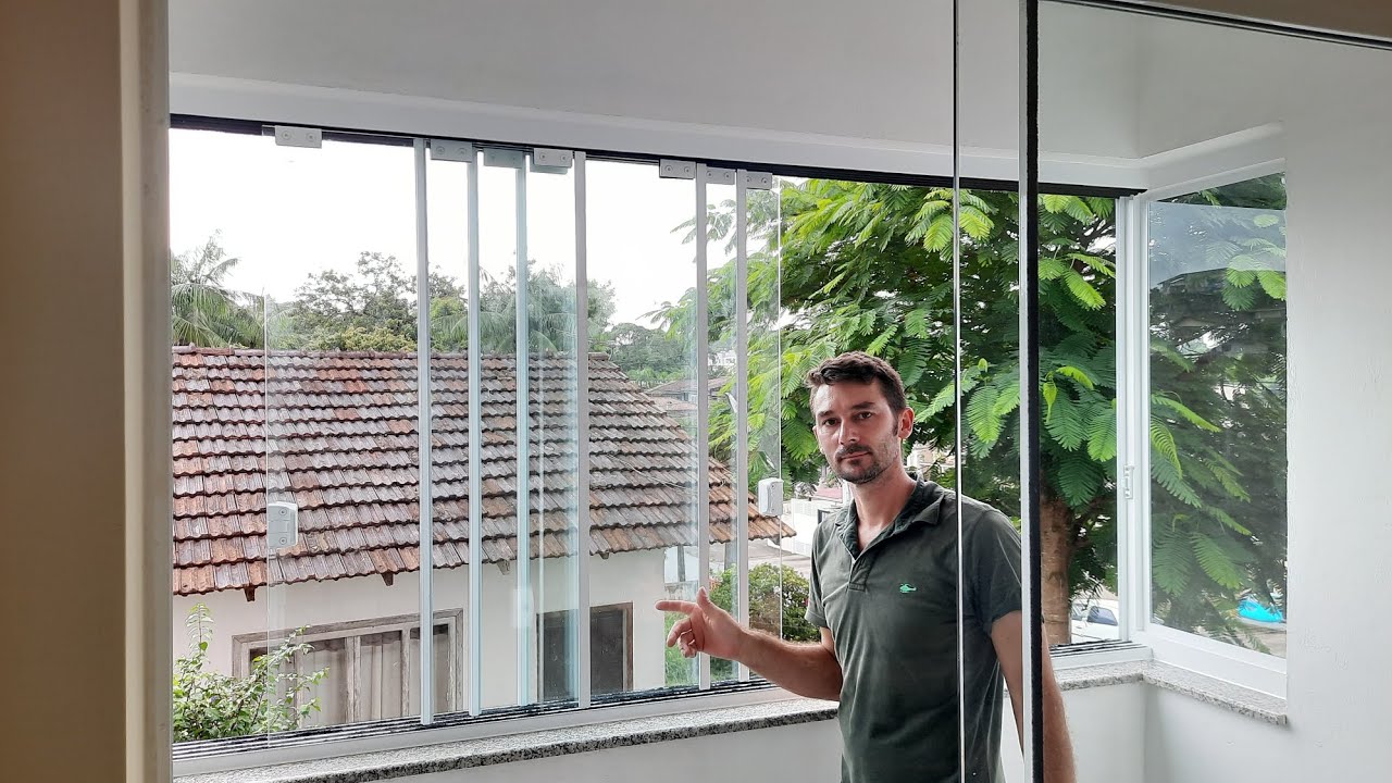 Como colocar  janela 4 folhas móvel  sistema Stanley com perfil mão amiga