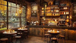 Morning Coffee Shop Ambience with Smooth Jazz Music - Relaxing Jazz Music for Study, Work, Relax
