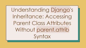 Understanding Django