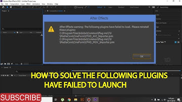 How to Solve"The Following Plugins Have Failed" error|Adobe After effects