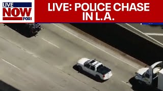 BREAKING: Police chase in Los Angeles, suspected stolen truck | LiveNOW from FOX