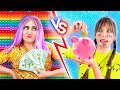 Rich VS Poor Girl *How to make DIY FIDGETS FOR FREE*