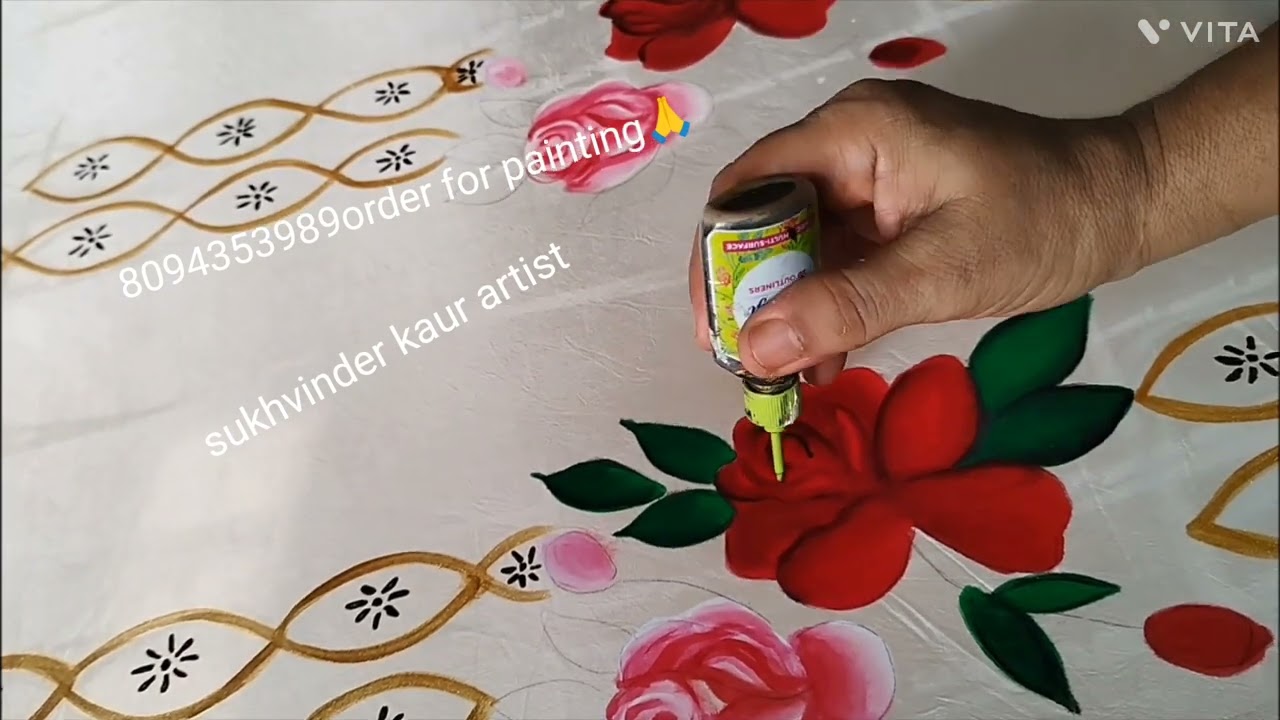 Very easy and simple trasing design!! By Sukhvinder kaur artist !! Ganganagar #handpainting