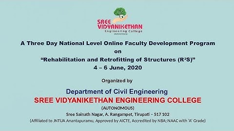 FDP on "Rehabilitation and Retrofitting of Structures (R²S)" Day 2 Session 2 (02:00 pm to 04:00 pm)