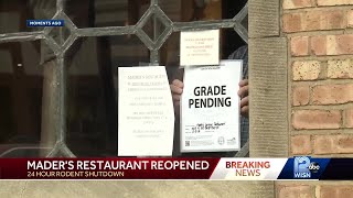 Mader's restaurant reopens