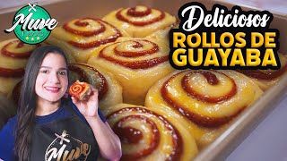 ESPONJOSOS ROLLOS DE GUAYABA CASEROS | ROLES DE GUAYABA | RECETA PASO A PASO | Muve Flavors