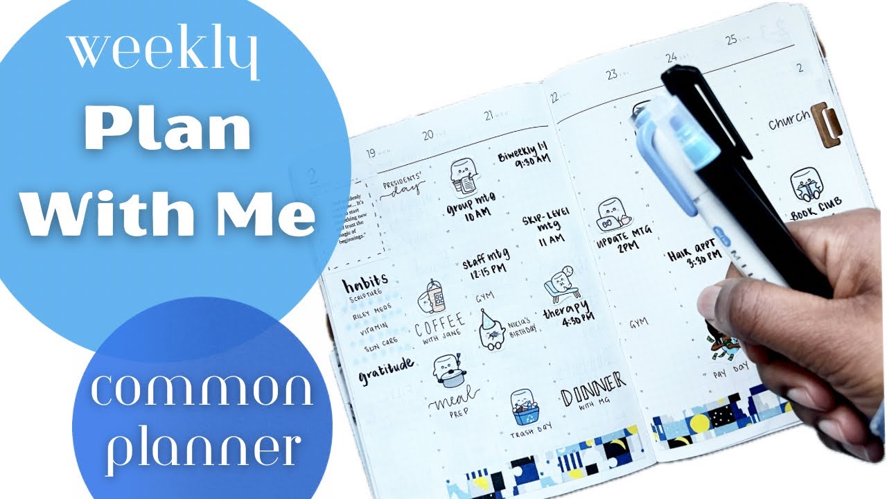Plan With Me | B6 Sterling Ink Common Planner | Weekly Vertical Spread