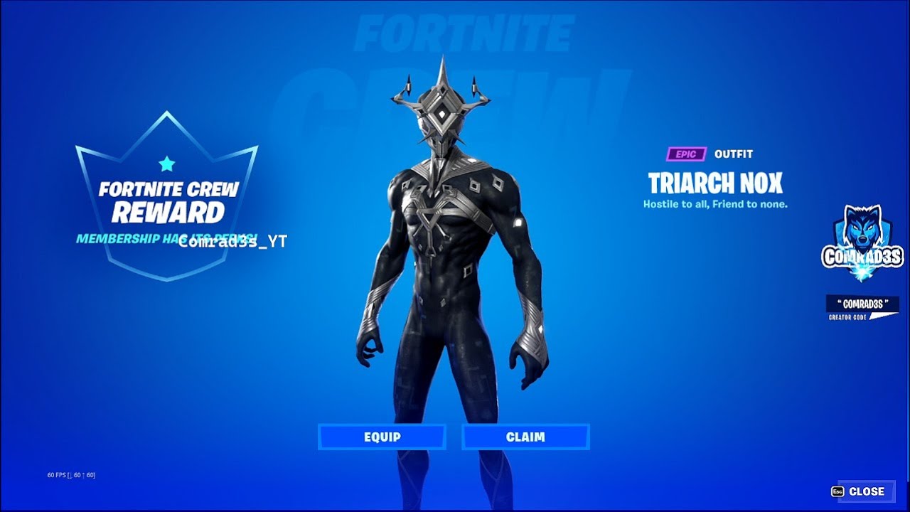 Fortnite April 2023 Crew Pack Triarch Nox Skin Revealed (Showcase