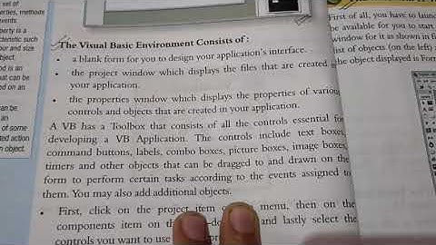 Computer class 8 chapter 3 the visual basic