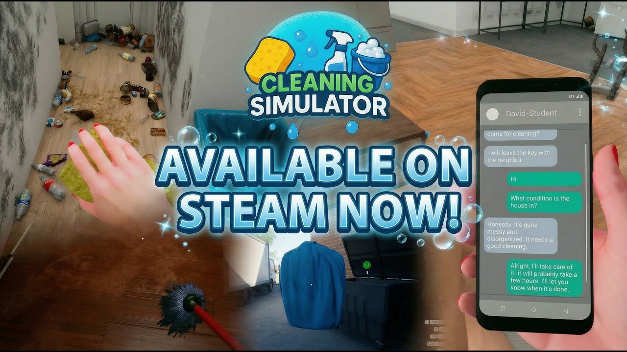 Cleaning Simulator | Launch Trailer | Out Now on Steam - YouTube