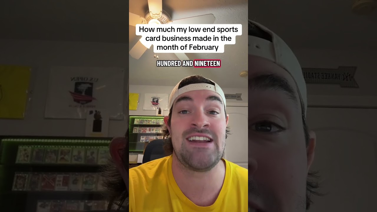 How much my low end sports card business made in the month of February #SportsCards