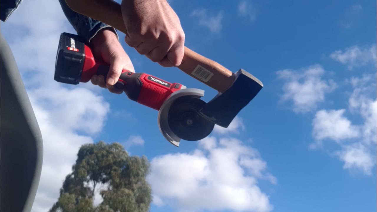 How to sharpen axe with Angle grinder. YouTube