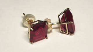 198. 14K Ruby Earrings