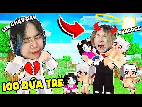 Kairon Và Simmy Nhận Nuôi 100 Đứa Trẻ Trong Minecraft I Kairon Và Simmy Làm Ba Mẹ