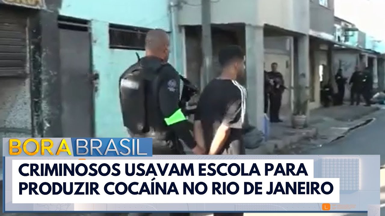 Criminosos usavam escola para produzir cocaína no Rio de Janeiro