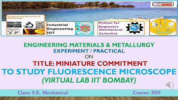 Fluorescence Microscope (Optical Microscopy): Virtual Lab IIT Bombay