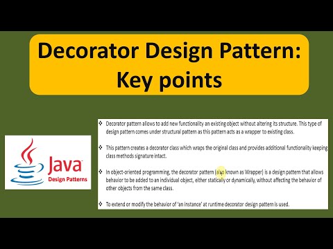 Decorator Design Pattern: Key points