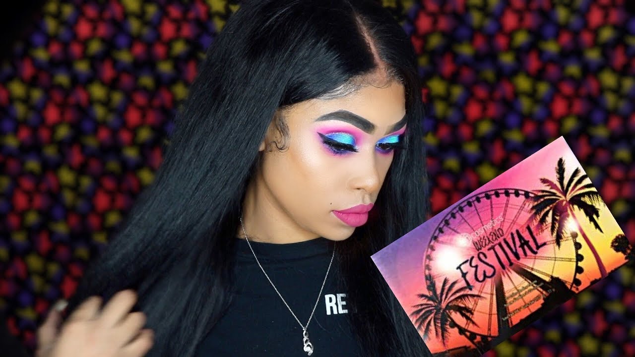 A COLORFUL MAKEUP TUTORIAL |  BH COSMETICS WEEKEND FESTIVAL