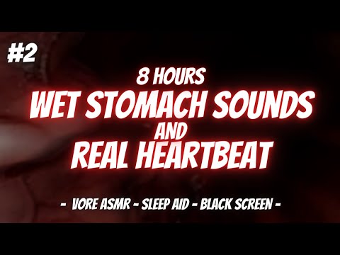 8 Hours of Wet Stomach Sounds and Heartbeat: Vore ASMR Sleep Aid (Black Screen & No Ads)