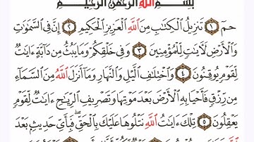 سورة الجاثية - الشيخ علي الحذيفي